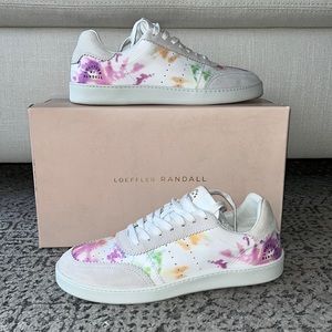 Loeffler Randall BNWT Tie Dye size 9 women’s leather Keeley Sneakers